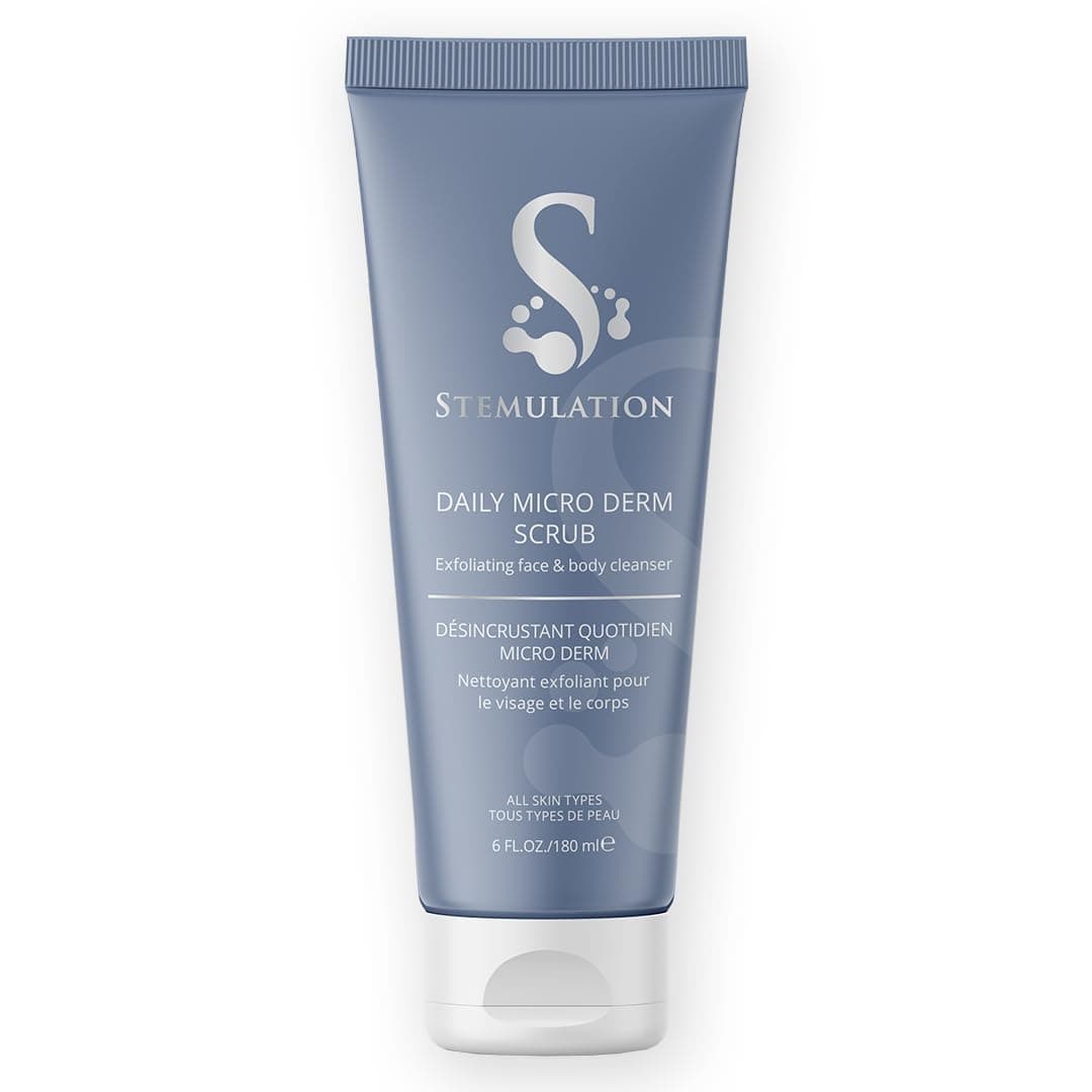 Stemulation Daily Micro Derm Scrub - Gentle Exfoliator Scrub For Face And Body - Aloe Based Antioxidant Complex For Refined Healthy Skin