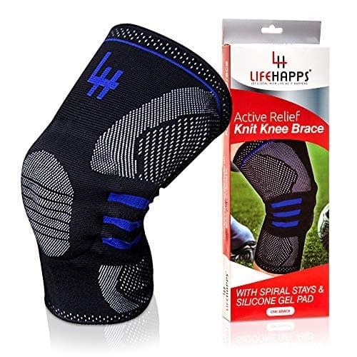 Active Relief Knee Brace Patella Knee Support Compression Sleeve with Side Stabilizers for Arthritis Joint Pain, Meniscus Tears, ACL, MCL Injuries, Exercise, Running