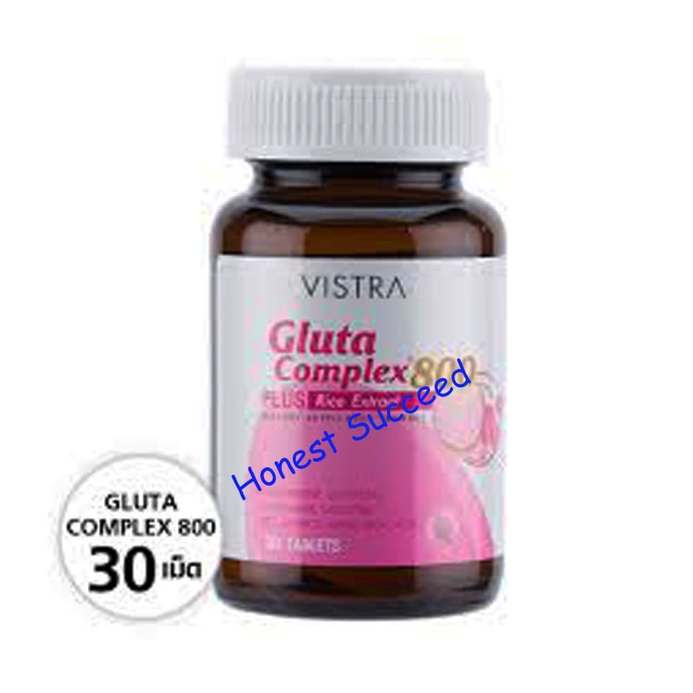 Vistra Gluta Complex 800 mg Plus Rice Extract 30 tablets.(Honest Succeed)