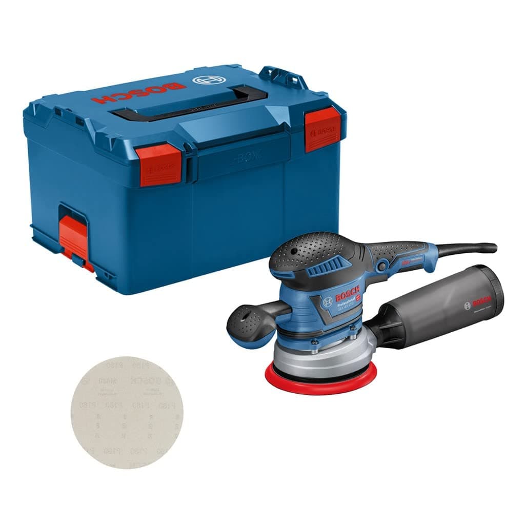 random orbit sander GEX 40-150 (incl. auxiliary handle, dust box, sanding disc dia. 150 mm, M480 net sanding sheet, extraction adapter, in L-BOXX 238)