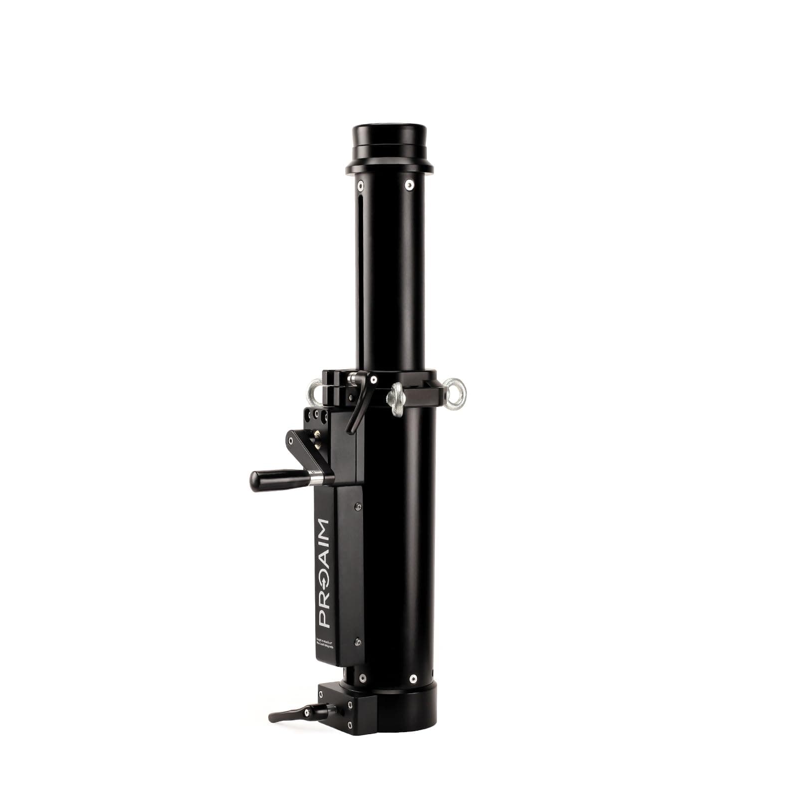 PROAIM Cranked Telescopic Camera Bazooka - Easy Height Adjustment by Turning Crank | Euro/Elemac Mount for Film Dolly, Jib/Crane, Cine Rigs| Extends from 17-24”| Payload up to 200kg/440lb (BZ-CRNK-01)