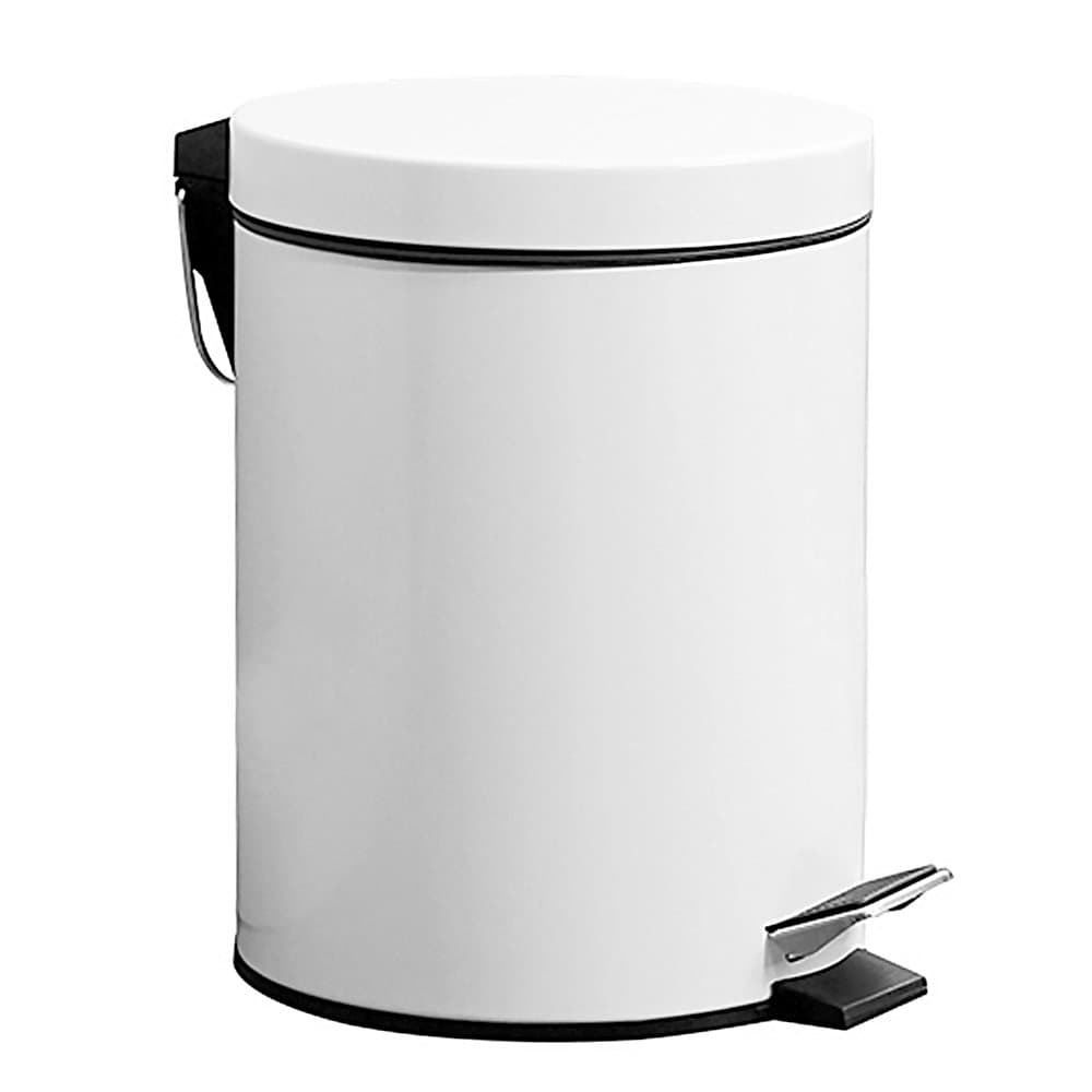 Qudasar PDTXCLS SPPRANDOM GiniHome Small Trash Can for Kitchen & Bathroom, Garbage Bin - Soft Close, Waterproof and Easy to Clean - 5 Liter/1.3 Gallon (White)
