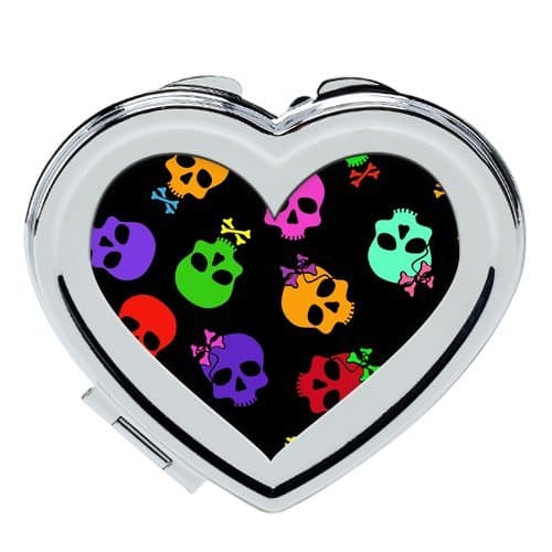 Cosmetic Mirror Custom Skull Heart-Shaped