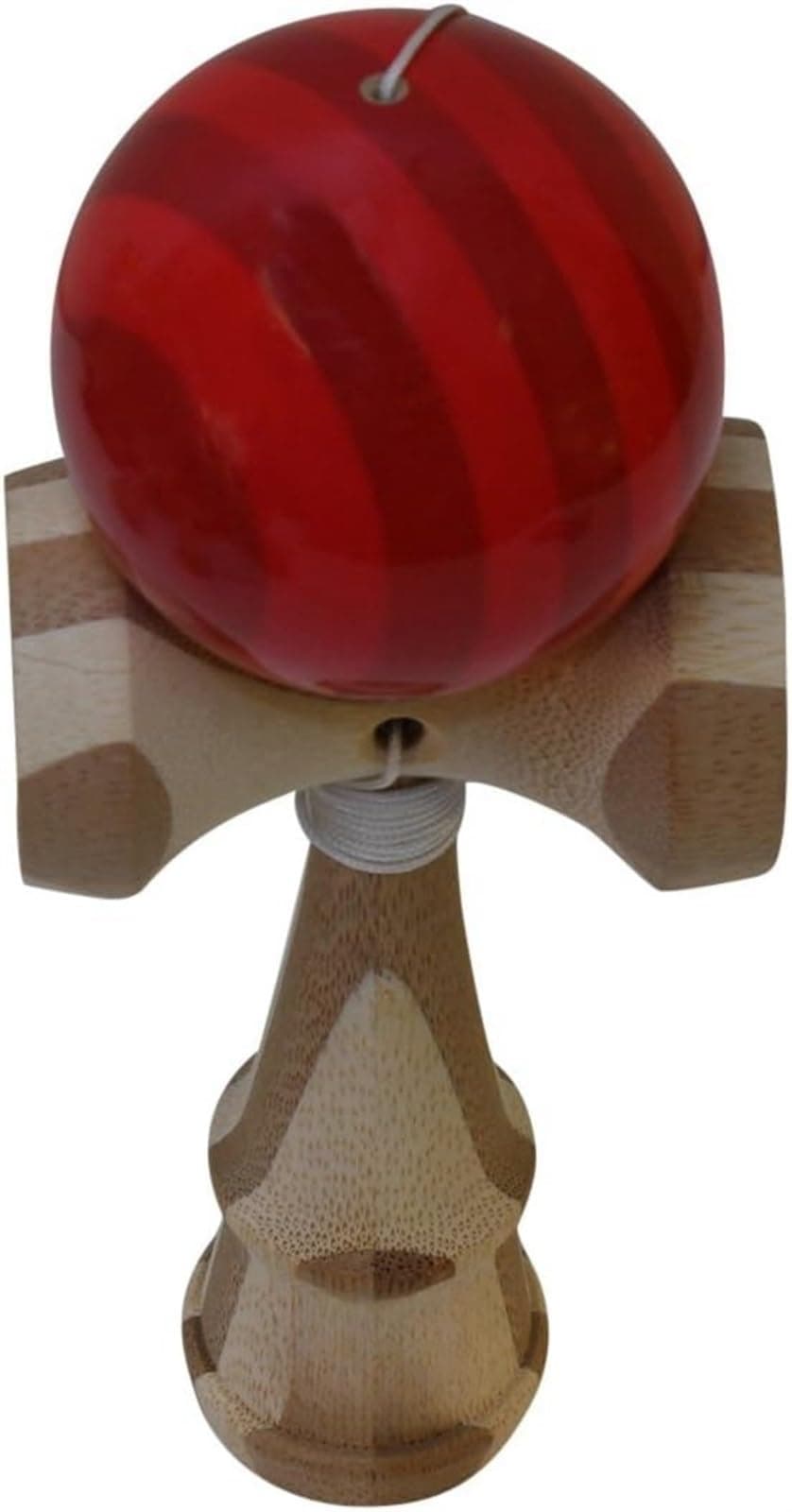 THE WHITE SHOP Bamboo Kendama Toy with Extra String (Red)