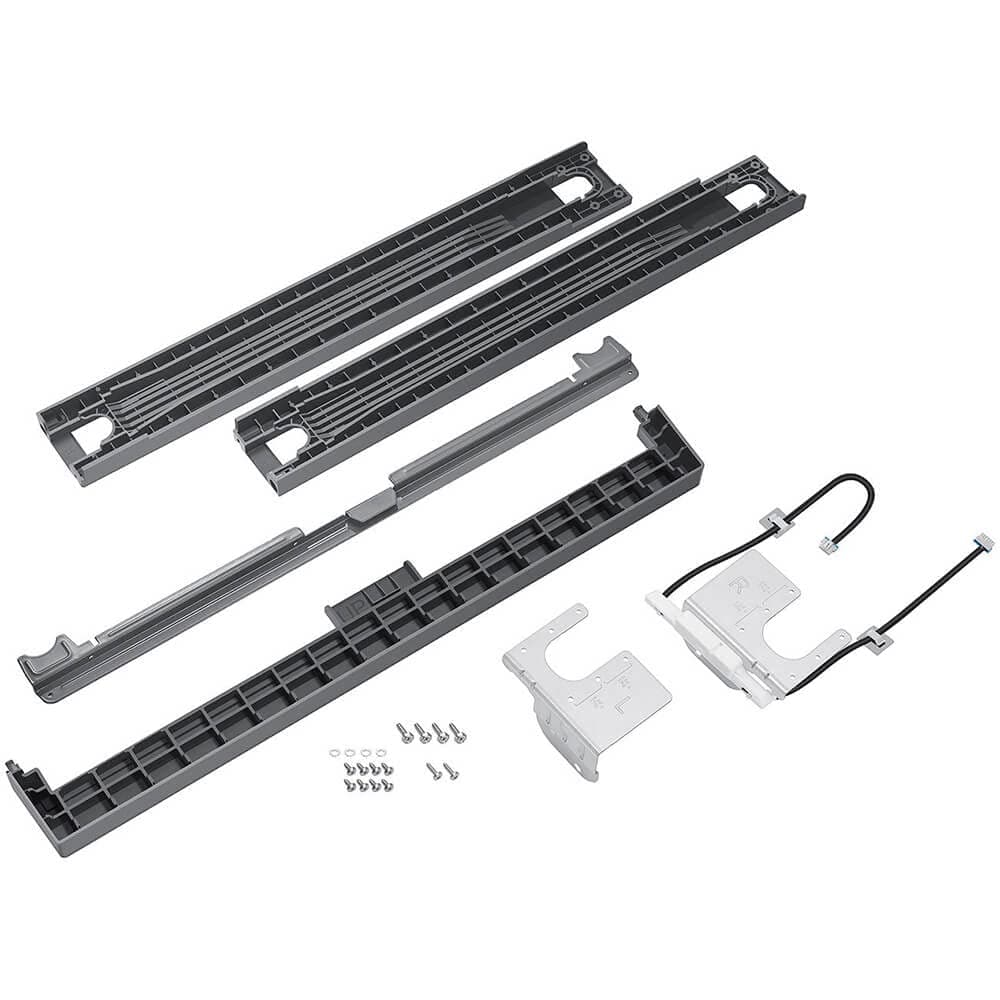 SAMSUNG Bespoke Front Load Washer Dryer Stacking and MultiControl Combo Kit, Includes Gap Cover to Fill Space Between Laundry Machines, All Parts Included, SKK-9MCT, Silver Steel