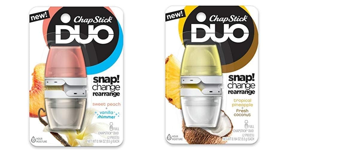 Chapstick Duo Peach Vanilla Shimmer