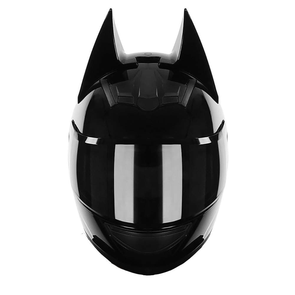 Motorcycle Helmet, ECE & DOT Approved Full Face Racing Crash Helmet with Anti-fog Dual Visors, Cat Ear Design, for Men & Women Adults 54-62CM