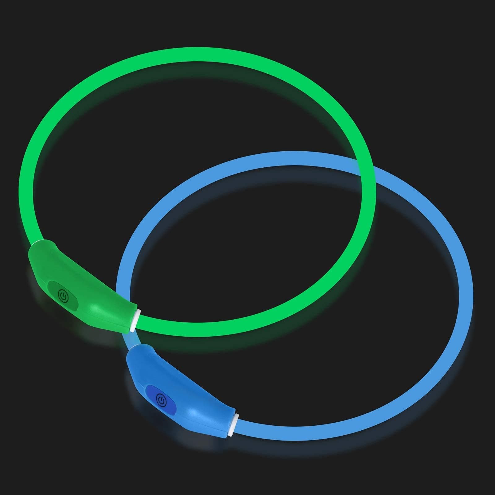 2-Pack LED Dog Collar, Light Up Dog Collars,Rechargeable Dog Lights for Night Walking,Universal, Reusable Safety Necklace for Small Medium Large Dogs