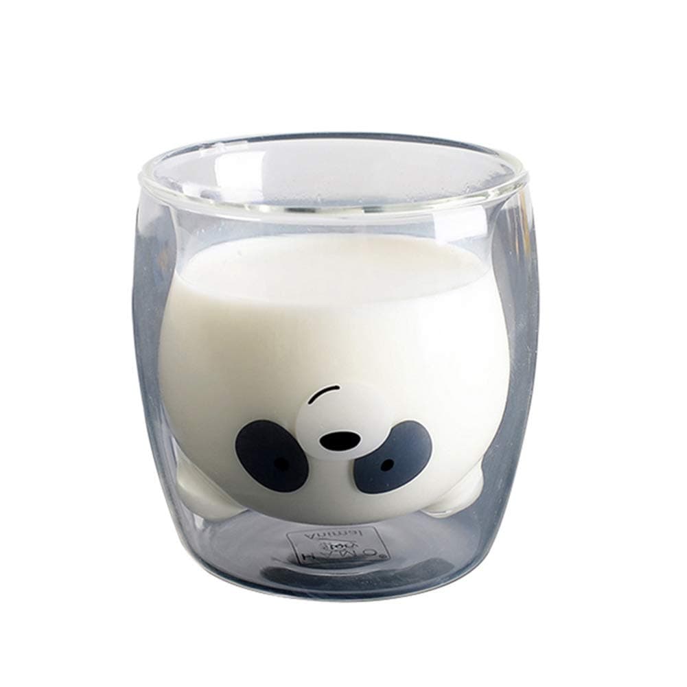 Xhonp Panda Cup Double Layer Milk Juice Cup 8.5oz (panda)