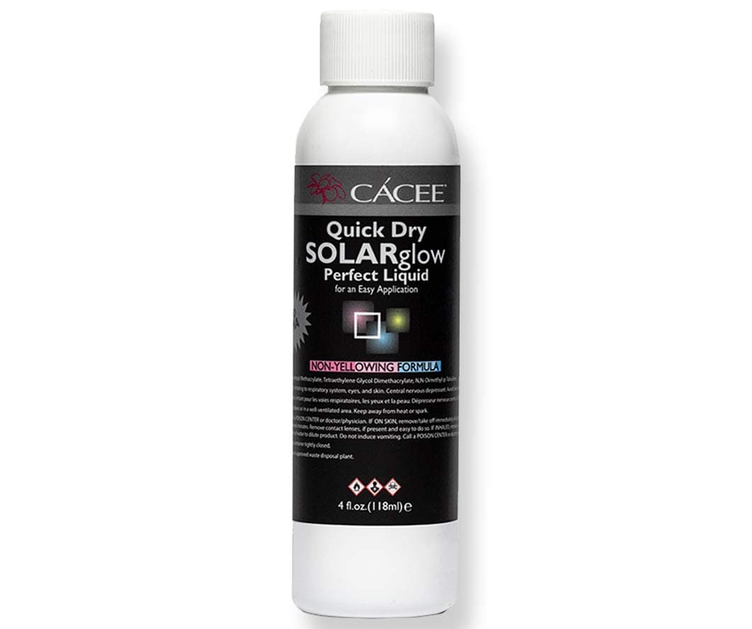 Fast Setting Acrylic Nail Liquid Monomer, Quick Dry Solar Glow by Ca...Environment, Professional and Flexible Non-Yellowing Formula (4 oz)