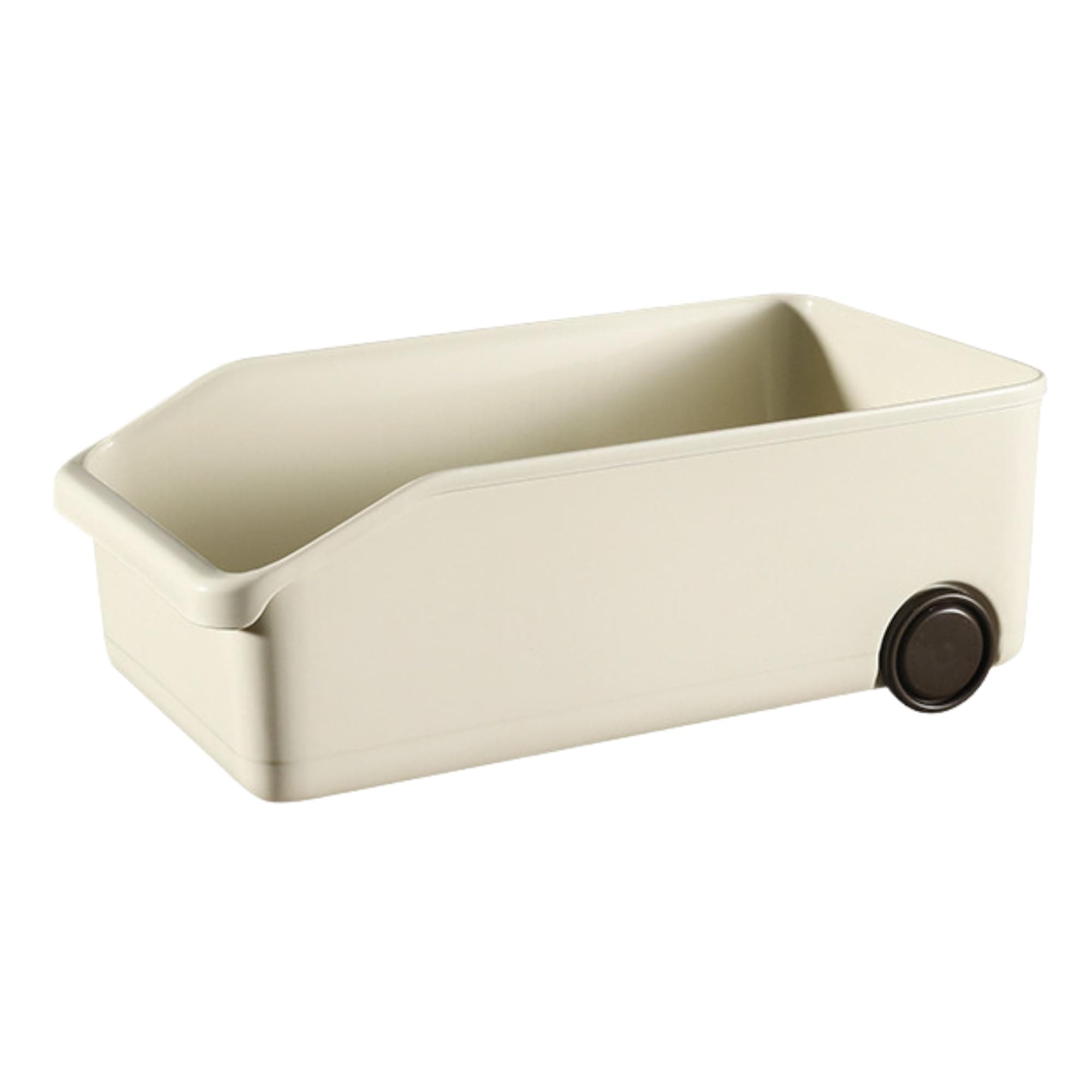 HomeEssentials MultiPurpose Storage Basket – Rolling Organizer for Kitchen, Pantry, & Bathroom / Portable Under Sink Storage with Wheels for Snacks, Utensils, and Cleaning Supplies (Pack Of 2)