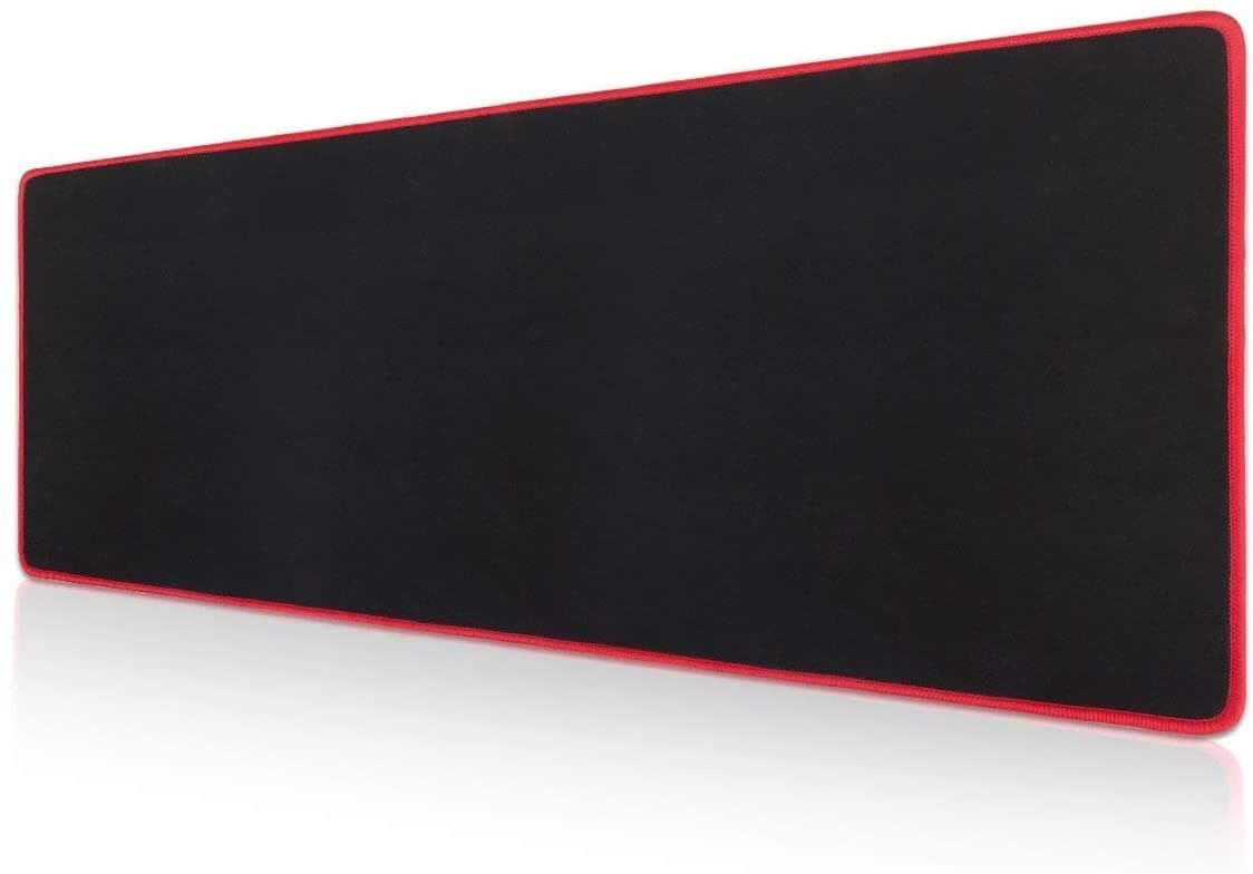 Gaming mouse pad Extended Edition - 60cm x 30cm functional Non-slip Rubber base - red
