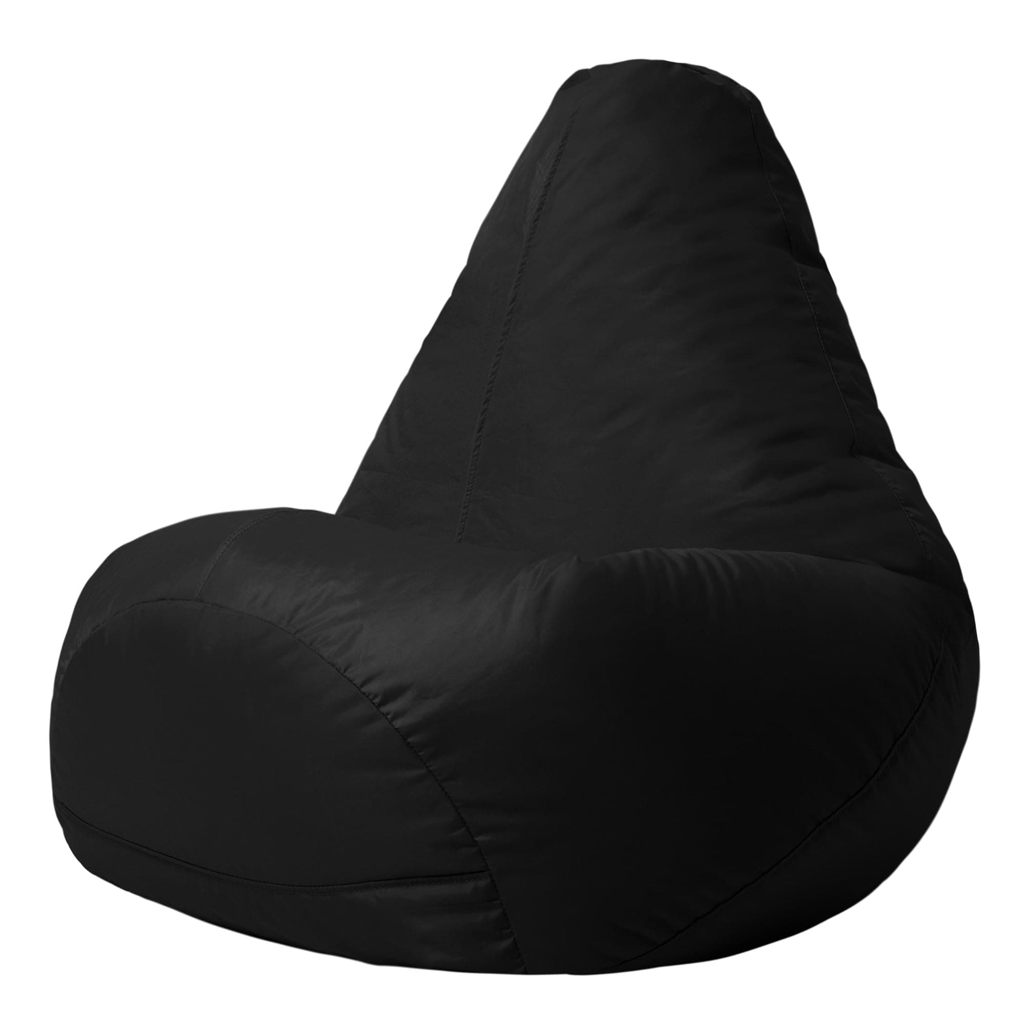 Bean Bag Bazaar High Back Bean Bag Chair - Black, 118cm x 70cm - Water Resistant Garden or Indoor Gamer BeanBag