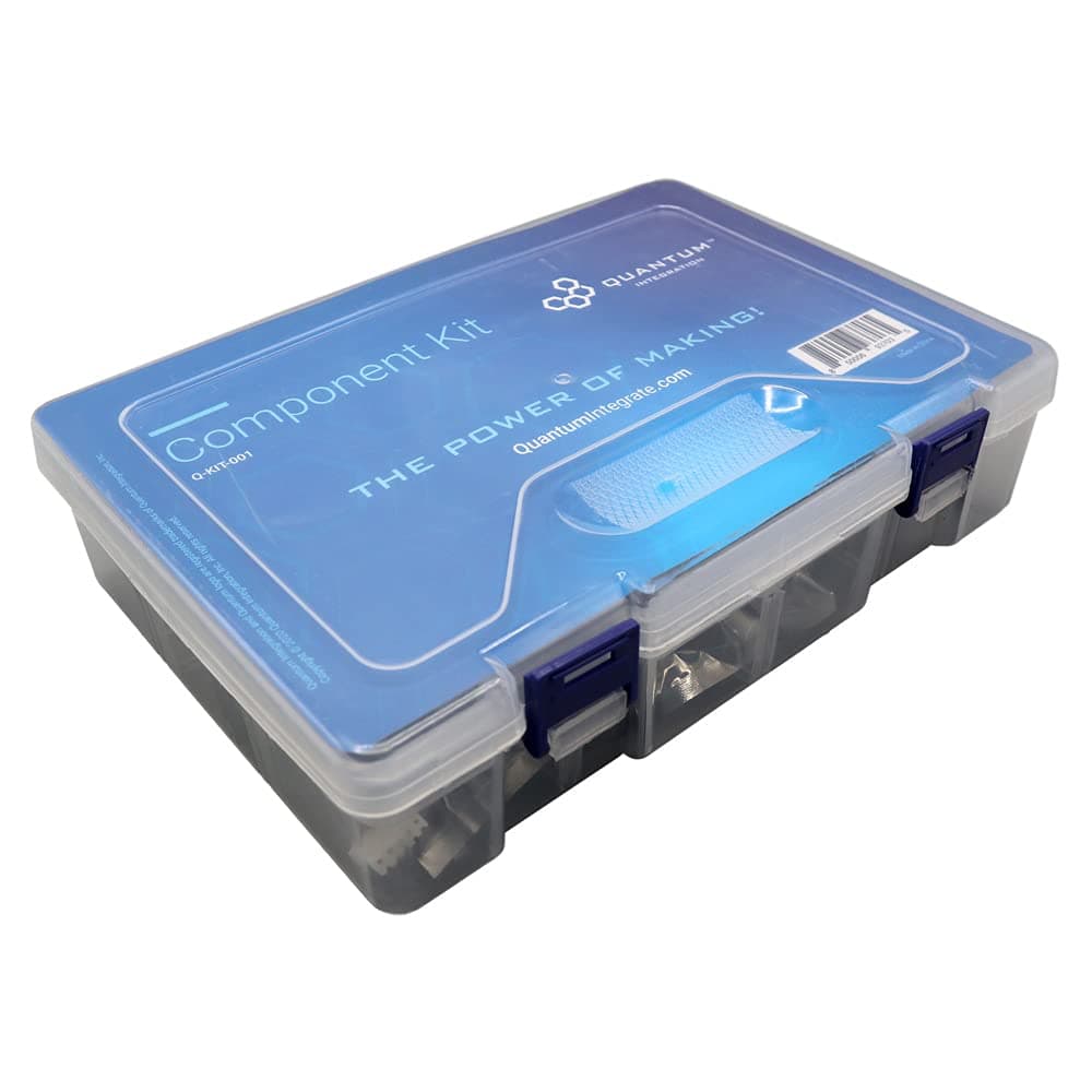 Quantum Hardware Component Kit, DIY Electronics Components for Makers, Drag & Drop Apps, Firmware Generation, Learn Electronics, No Coding Required