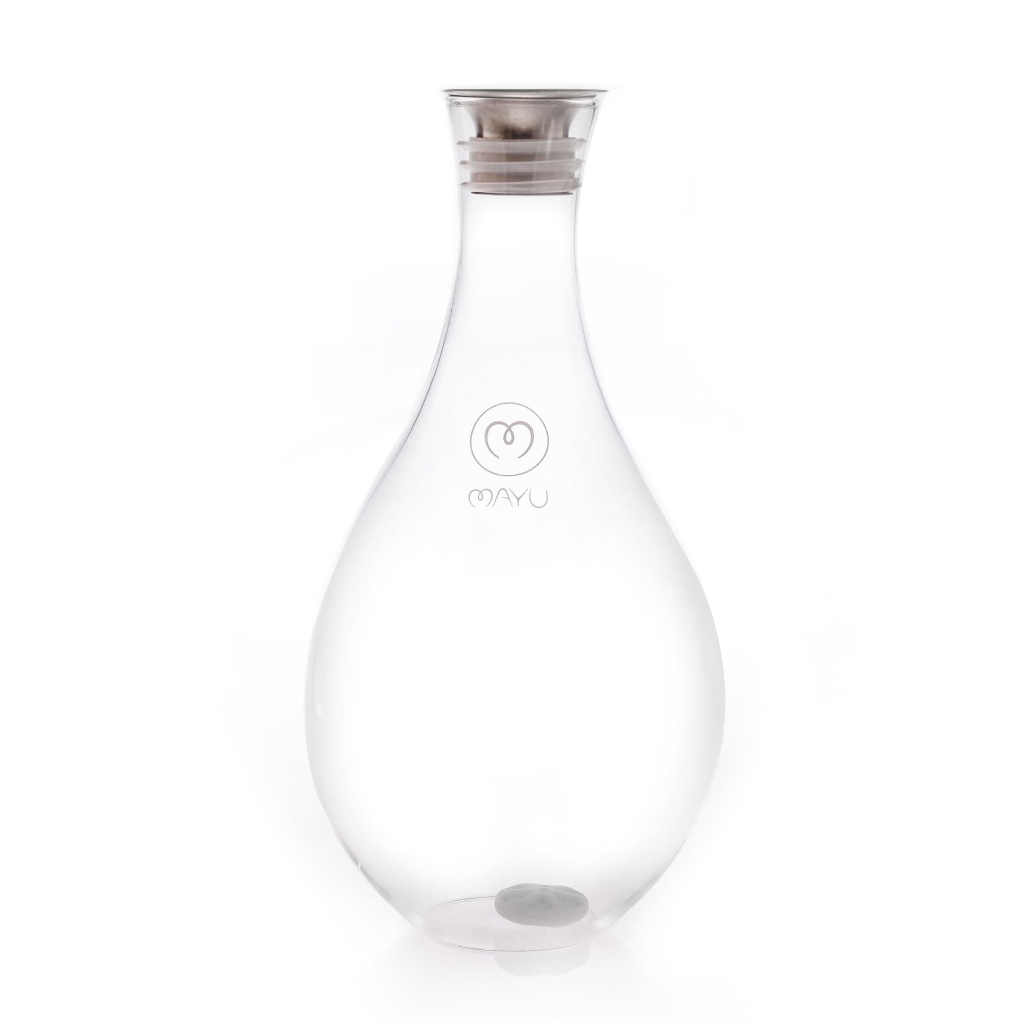 MAYU, Glass Water Pitcher Replacement Designed for Swirl Structured Water Device, 1.5 Liter, 100% Grade-A Borosilicate Glass, Dishwasher Safe, Swirl Base Not Included