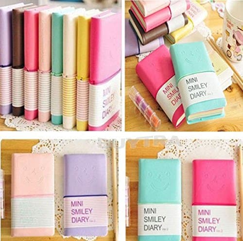 Zjskin Diary Notebook Memo Cute Mini Smile Smiley Paper Note Book