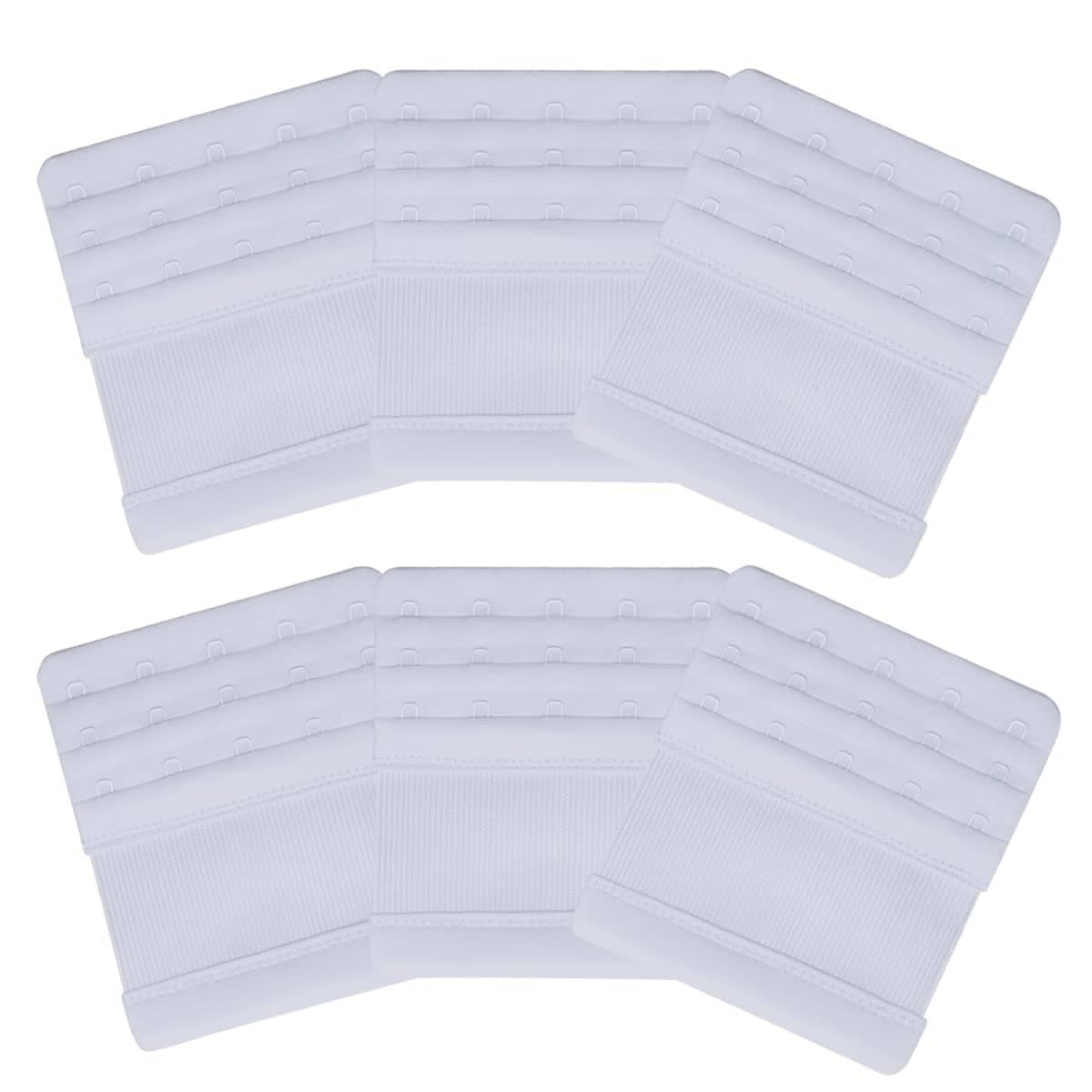 DoHopeElastic Bra Extender 5 Hook for Plus Size Bras Back Extension Strap Black White Beige