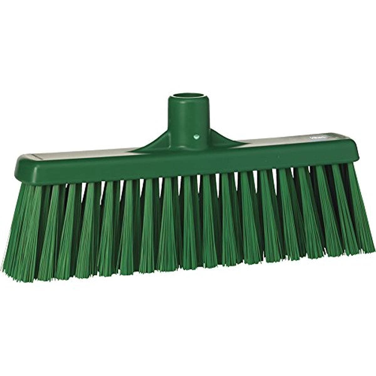 Vikan 31662 Medium Sweep Floor Broom Head, Polypropylene Block, 12-1/4" Polyester Bristle, Green