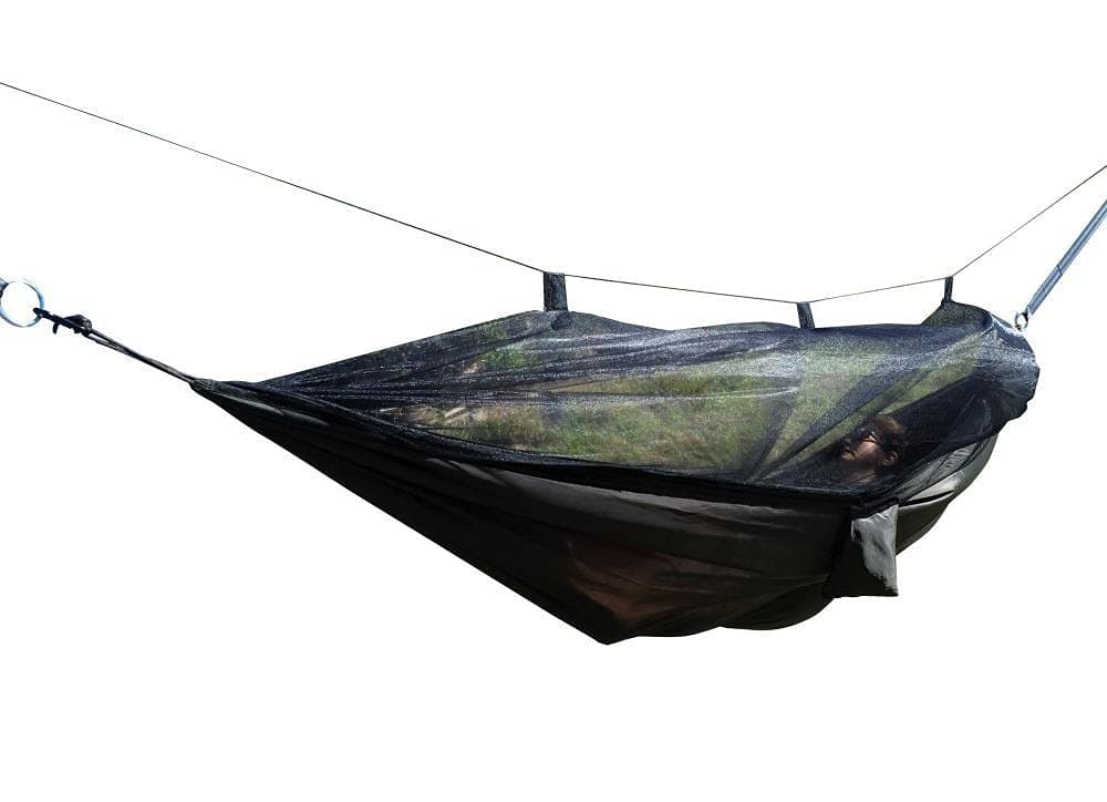 Mosquito Net Hammock - Extra Strong Ripstop Nylon Camping Hammock - Reversible, Compact, Lightweight & Portable with Bug Free Netting - Great for Travel, Beach or Yard - by Krazy Outdoors