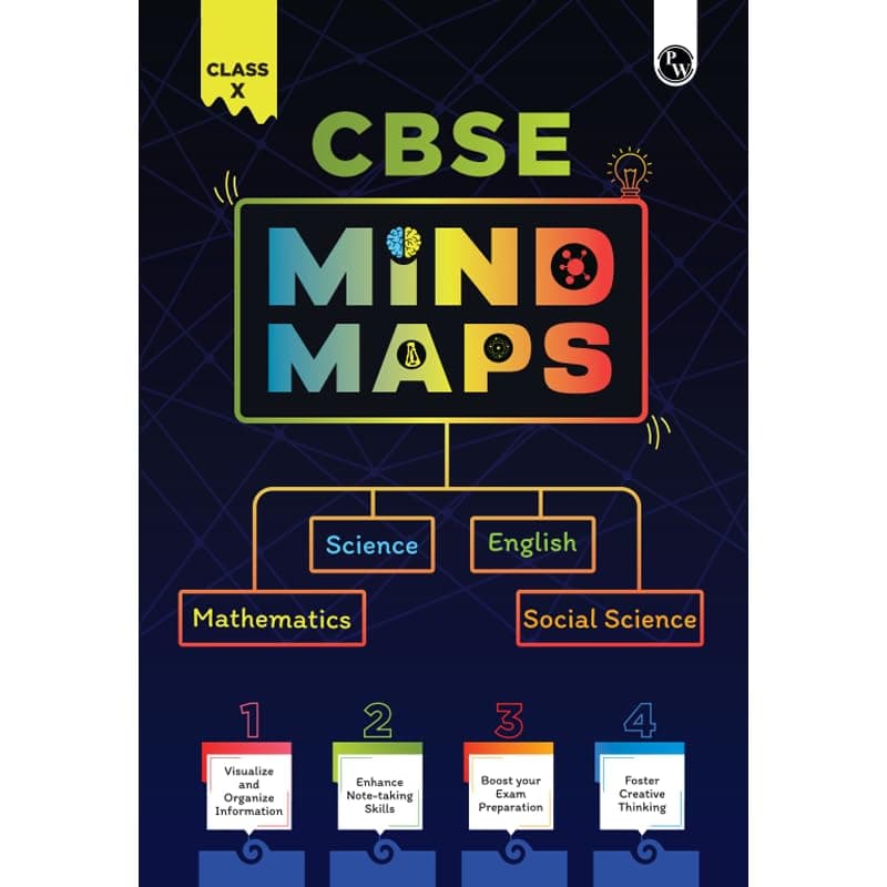 PW CBSE Class 10 Mind Maps Book For 2025 Board Exam l Mathematics, Physics, Chemistry, Biology, English and Social Science [Paperback] PW