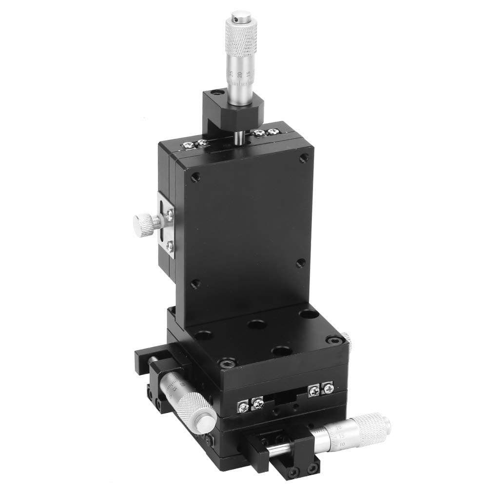 KhUKhuXYZ Axis Manual Precision Linear Stage 60x60mm Micrometer Tuning Platform Linear Motion Vertical Lift Lab Sliding Stage Table Trimming Bearing Roller,Xy Axis Rotation Positioning Stage