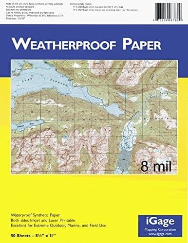 IgageWeatherproof Paper 8 Mil 50 Sheets #8770