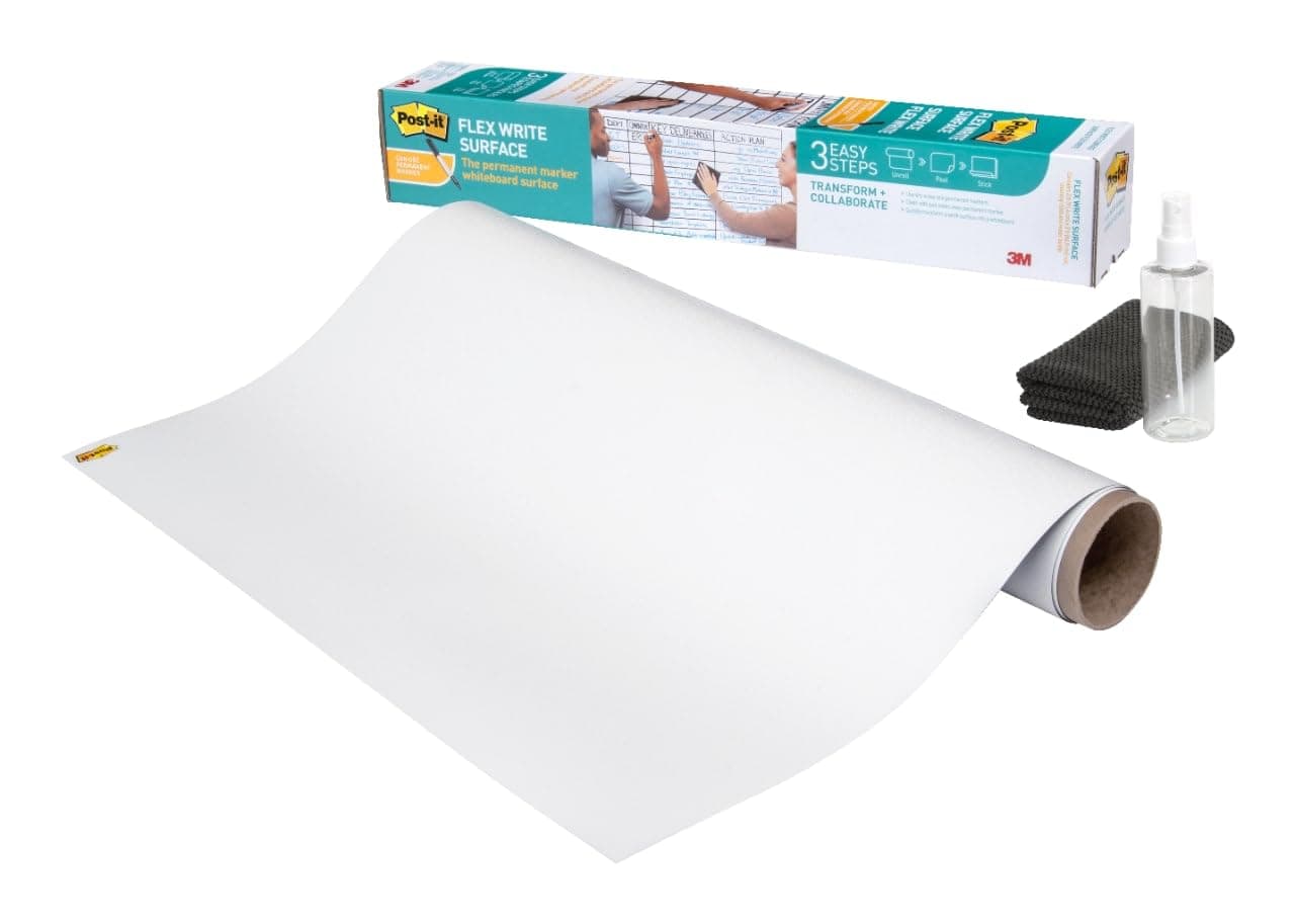 Post-it Flex Write Surface, 3 x 2 ft, The Permanent Marker Whiteboard Surface