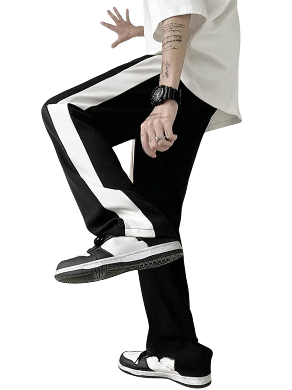 dockstreet Men's/Unisex || Open Bottom || Stretchable || Drawstring Bottom Drawstring Pure Cotton Stretchable Baggy Jogger Pants
