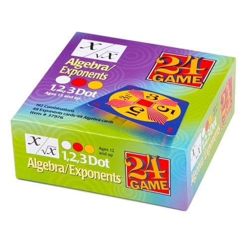 24 GAME 96-Card Deck: Algebra/Exponents Math Card Game