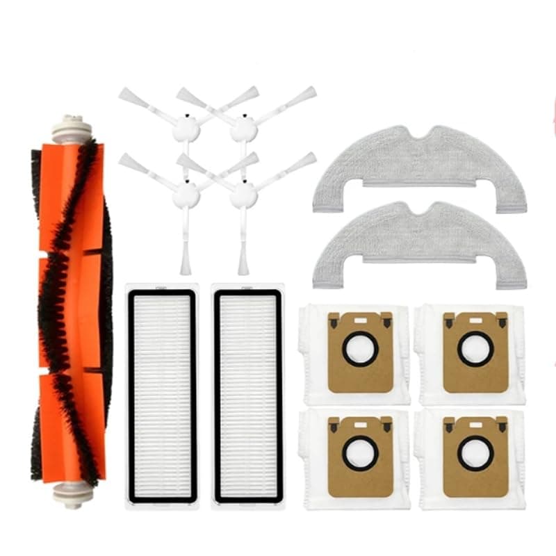 MYAYD Accessory Replacement for Dreame Bot D10 Plus/RLS3D/Z10 Pro/L10 Plus Vacuum Cleaner, 13-Piece Accessory Set Includes 1 Main Brush, 2 Filters, 4 Side Brushes, 4 Dust Bags, 2 Wipes