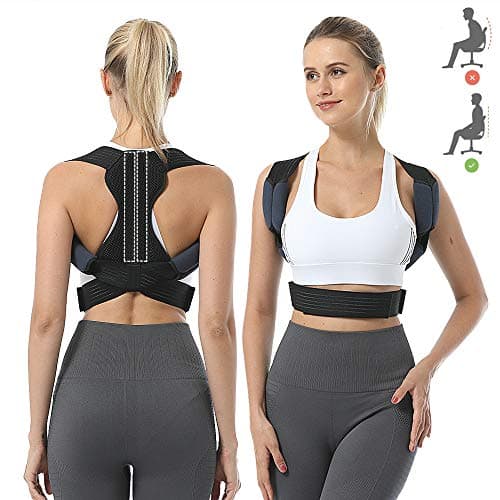Posture Corrector for Women and Men Under Clothes, Adjustable Back Brace Shoulder Straps with Steel Plate Support and Soft Shoulder Pad, Posture Support Belt/Back Straightener/Posture Trainer -XL