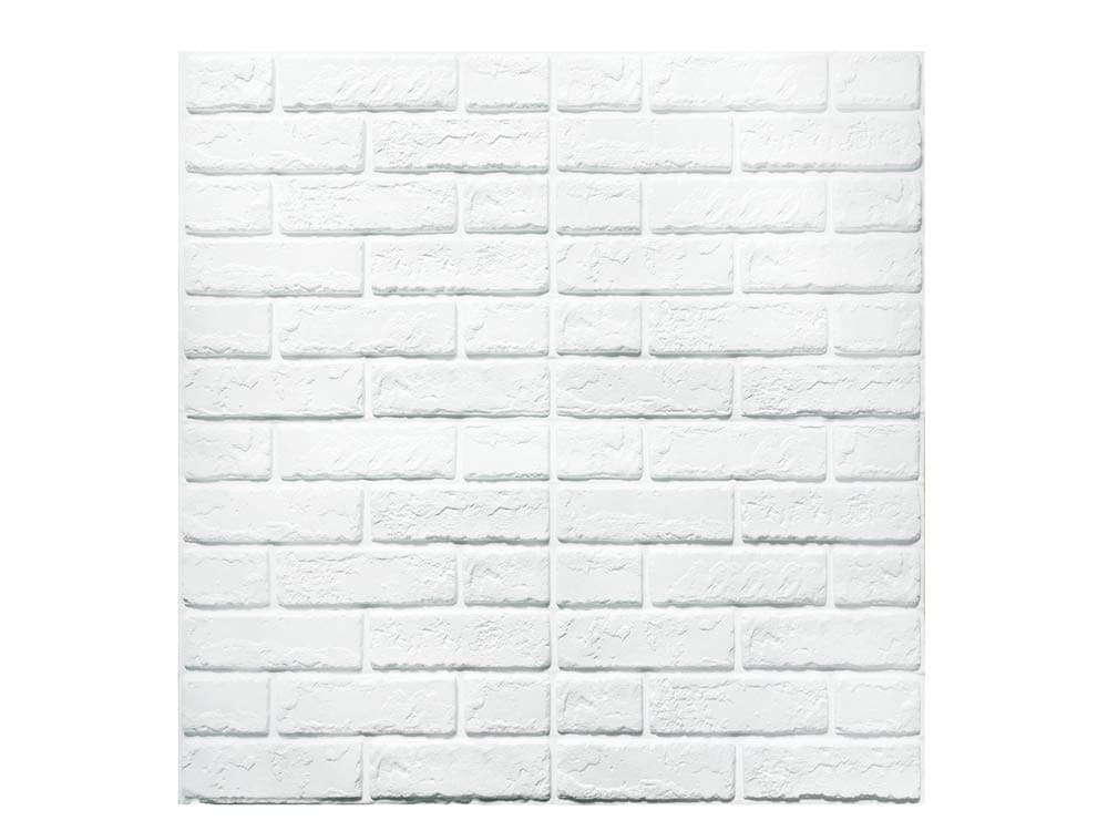 3D Brick Wall Stickers Wall Paper Self-Adhesive Panel Decal PE Wallpaper Peel and Stick Wall Panels for TV Walls, Sofa Background Wall Decor (19.35 sq.ft Brick White 1) (White 2)