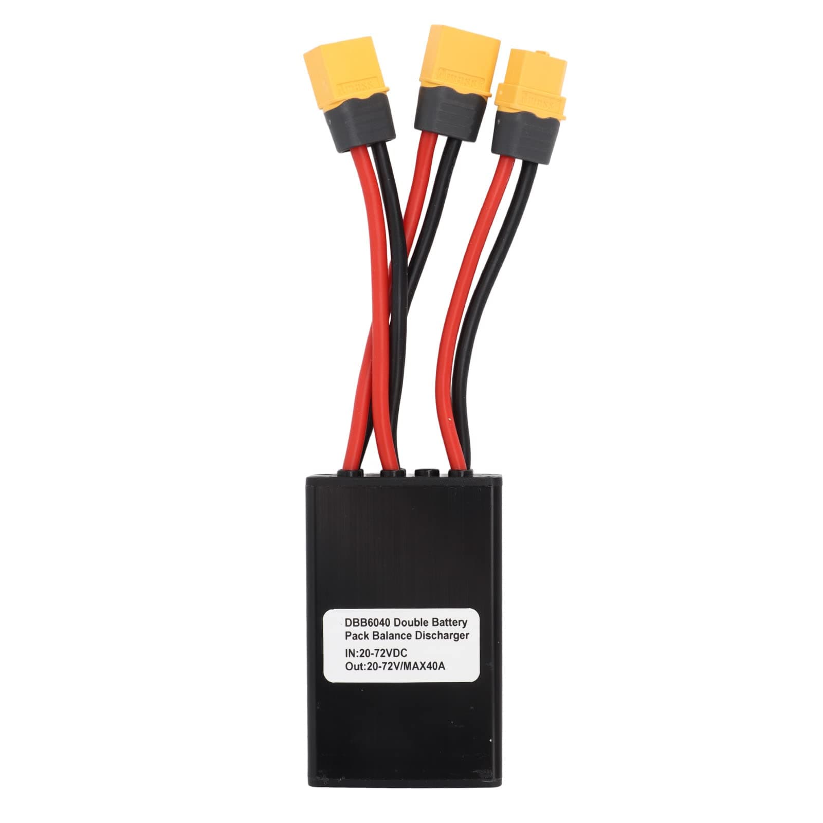 VINGVO Double Battery Discharge Converter, Multiple Power Supply Current Increase Dual Battery Parallel Module Adapter Aluminum Alloy for Electric Bike (40A)