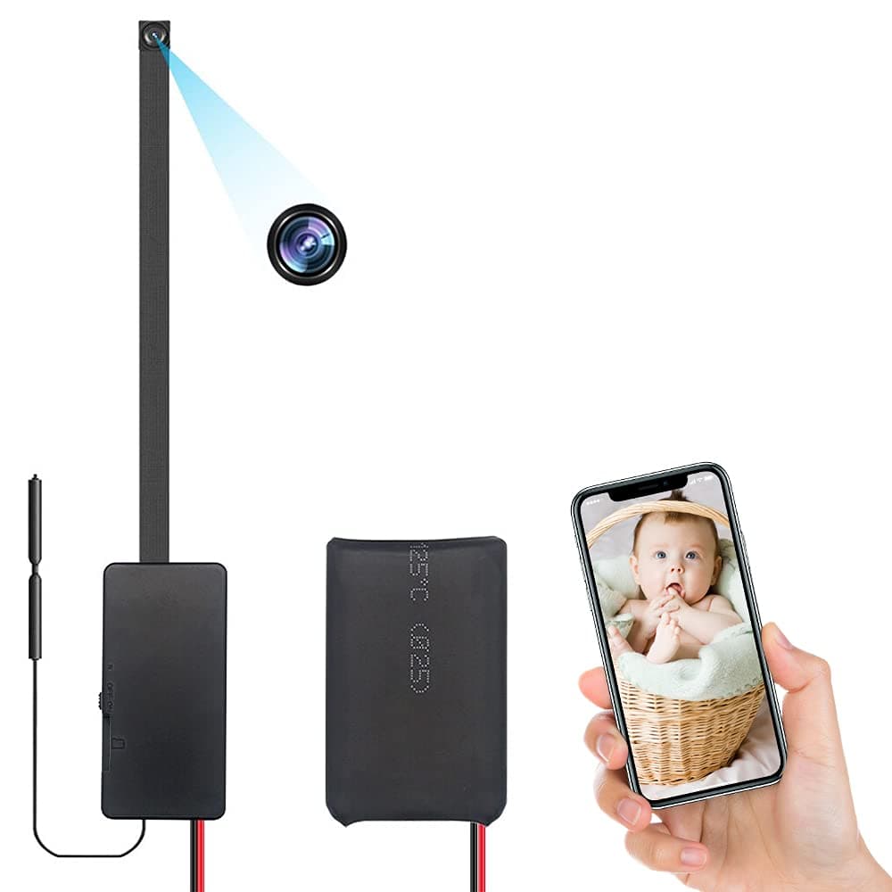 Virpilo Mini Spy Camera, Portable Hidden Camera WiFi Wireless Security Surveillance Camera with Motion Detection Real-time Surveillance for iOS and Android (Tuya App)