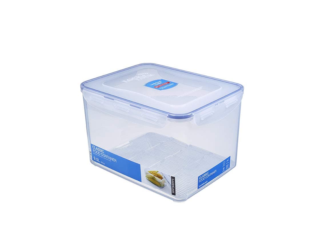 Lock & Lock HPL838 Rectangular Storage Container - Clear/Blue, 9 L