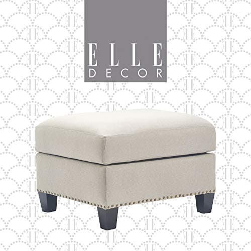 Elle Decor Bella Storage Ottoman, Taupe