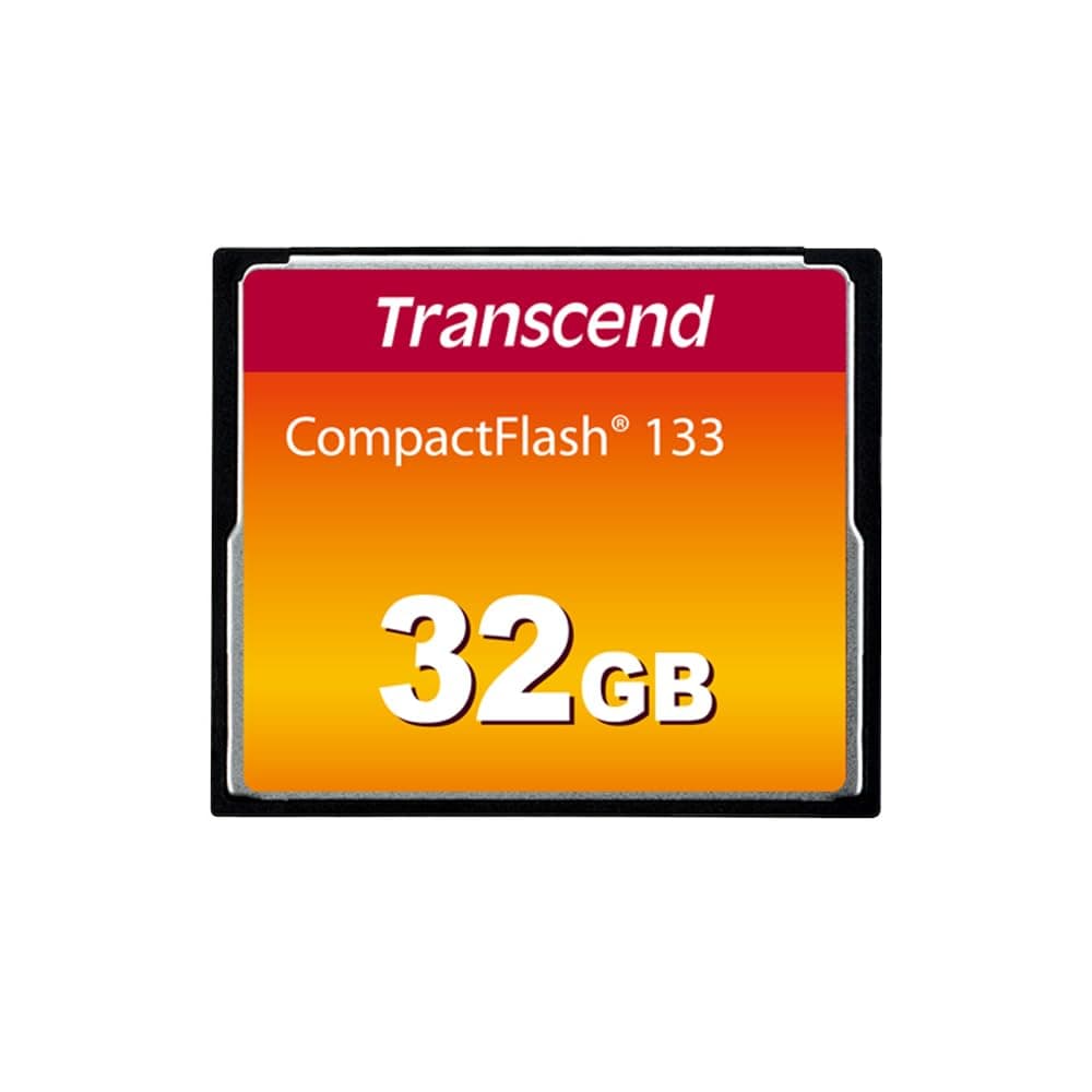 32GB CompactFlash 133 Memory Card (CF Card) Up to 50/20 MB/s, Supports Ultra DMA transfer mode 4 with MLC NAND Flash ideal for entry-level DSLRs TS32GCF133
