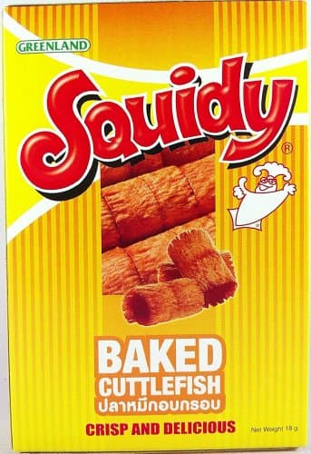 Squidy Thai Crisp Baked Cuttlefish Snack 1.27 Oz. (Pack of 6)