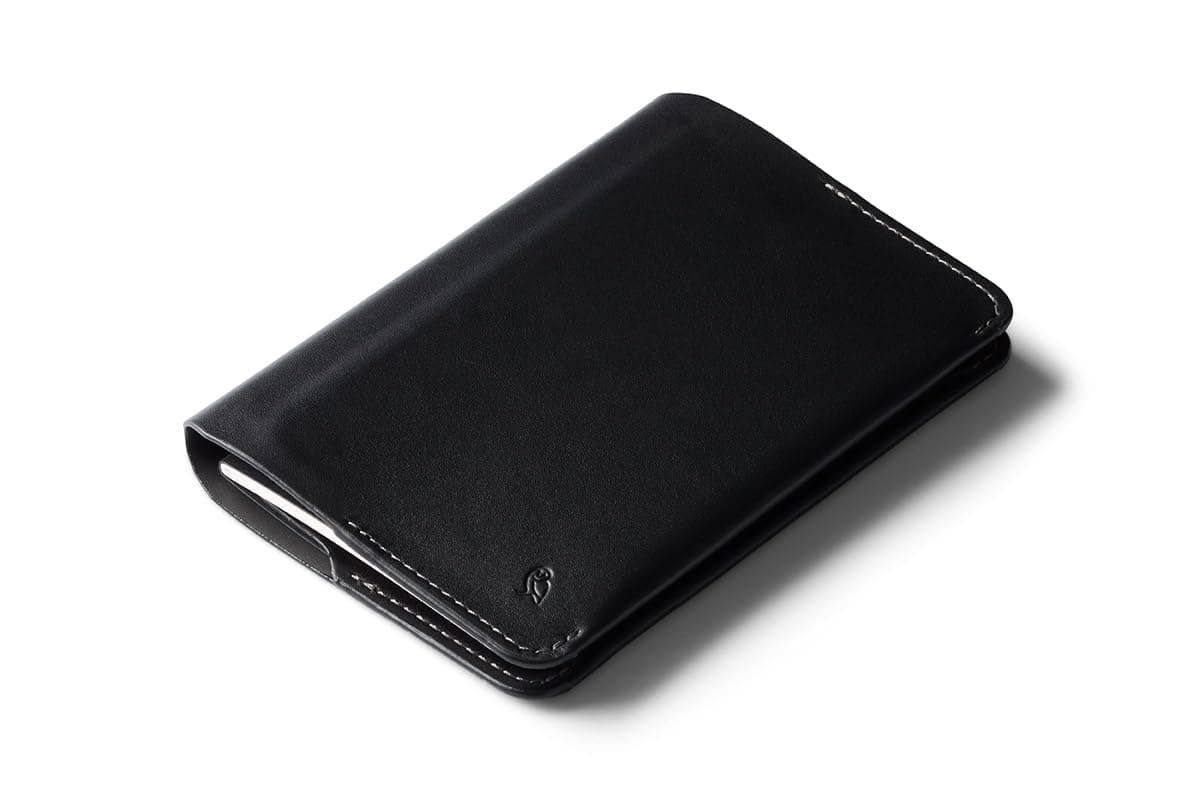 Notebook Cover (leather folio for A6 notebook) - Black