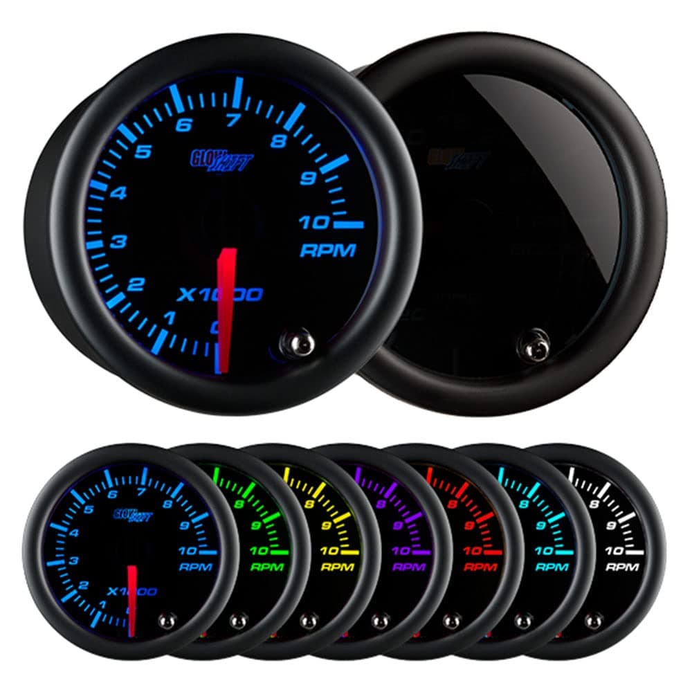 GlowShift Tinted 7 Color 2 Tachometer Gauge by GlowShift