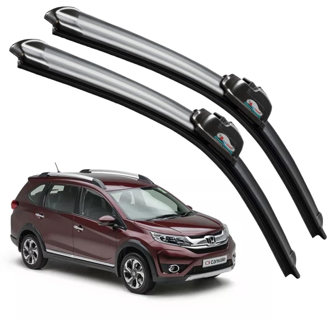 CARNYX Frameless Windshield Wiper Blades, Front Car Wipers Set of 2, Noise-Free, Durable Performance Compatible with (BR-V (Model : 2013-2018) (D-26,P-16))