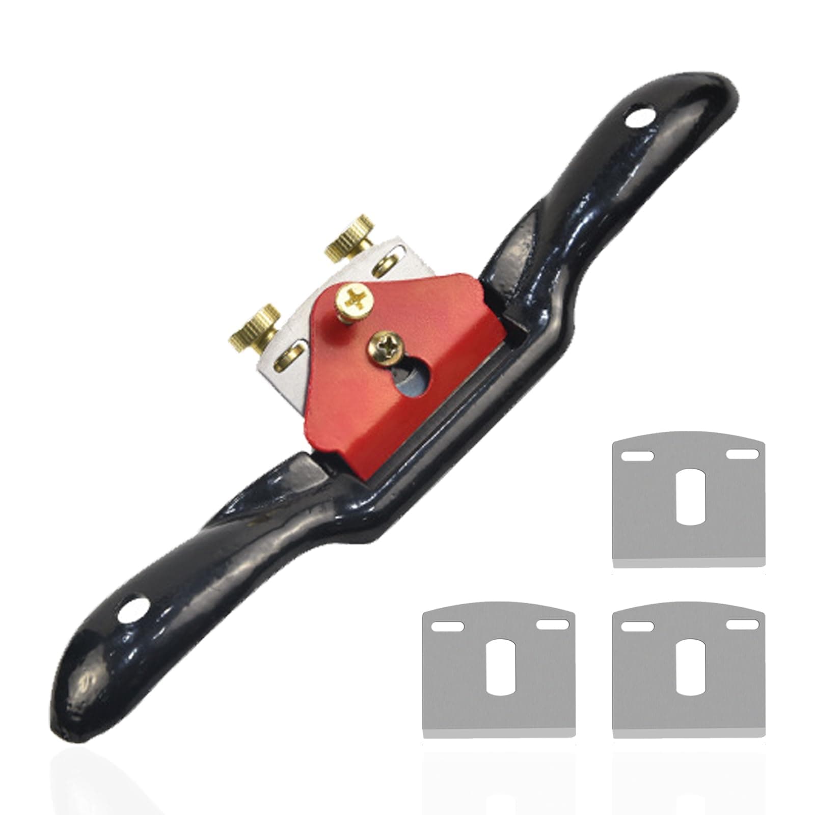 Woodworking Hand Planer Tools,10'' Adjustable Spokeshave with Flat Base,Wood Cutting Tools and Equipment with with 3Pcs Replacement Blades Accessories for Wood Craft,Woods Carver Working