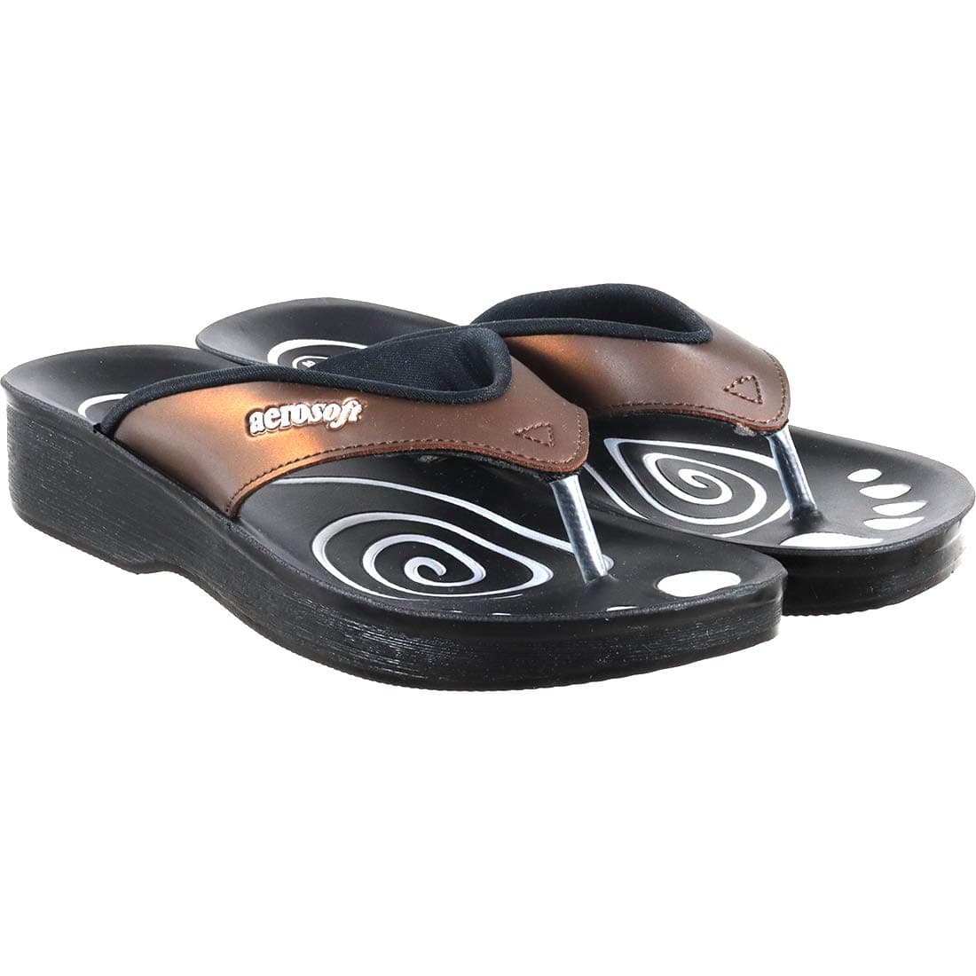 AerosoftWomen's Black Flip-Flops - 37 EU