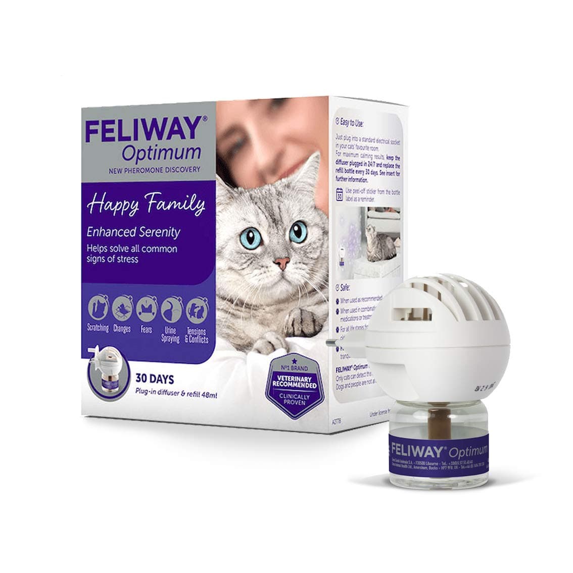 FeliwayOptimum - New Generation Stress Relief for Cats - Diffuser + Refill 48ml