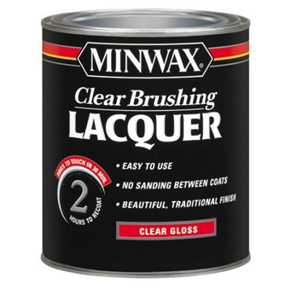 Brushing Lacquer 155000000, Quart, Clear