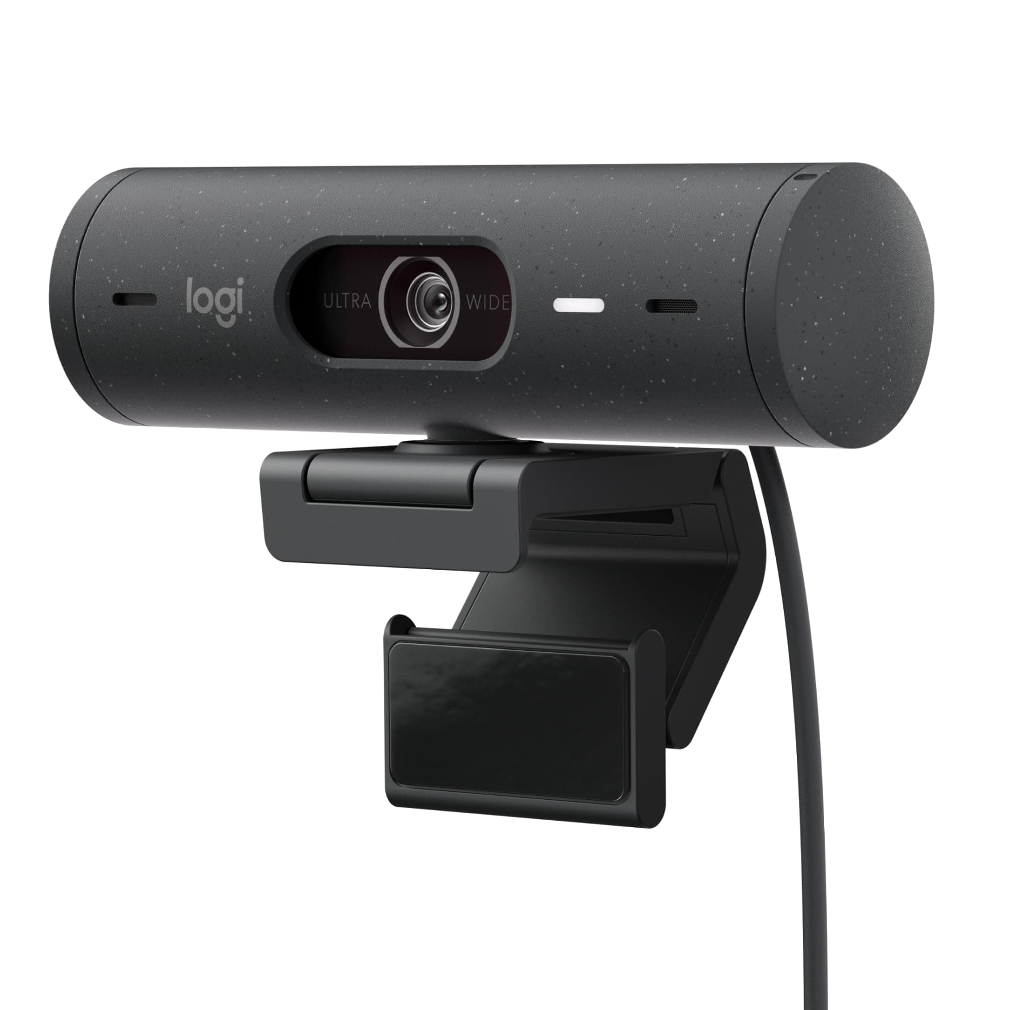 Brio 500 Full HD Webcam with Auto Light Correction,Show Mode, Dual Noise Reduction Mics, Privacy Cover, Works Microsoft Teams, Google Meet, Zoom, USB-C Cable - Graphite