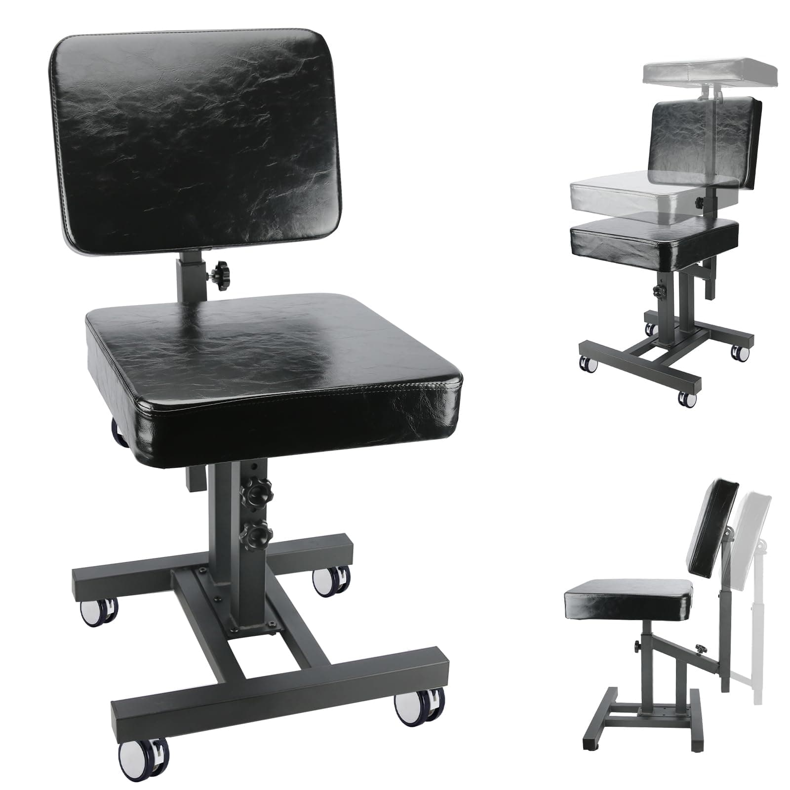Tattoo Chair Multifunctional Tattoo Studio Chair - Adjustable Height and Angle for Ultimate Comfort, Perfect for Tattoo Artist (with Wheels)