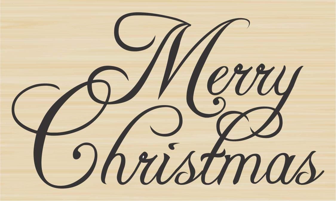 Large Script Merry Christmas Rubber Stamp by DRS Designs Rubber Stamps