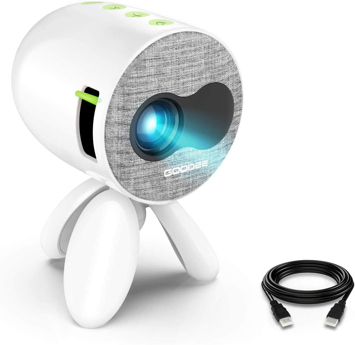 Projector, GooDee Portable Mini Projector LED Video Projector Compatible with TV Stick/PS4/USB/HDMI/SD/AV, Pocket Movie Projector Support HDMI Smartphone PC Laptop USB for Home Theater Game Movie