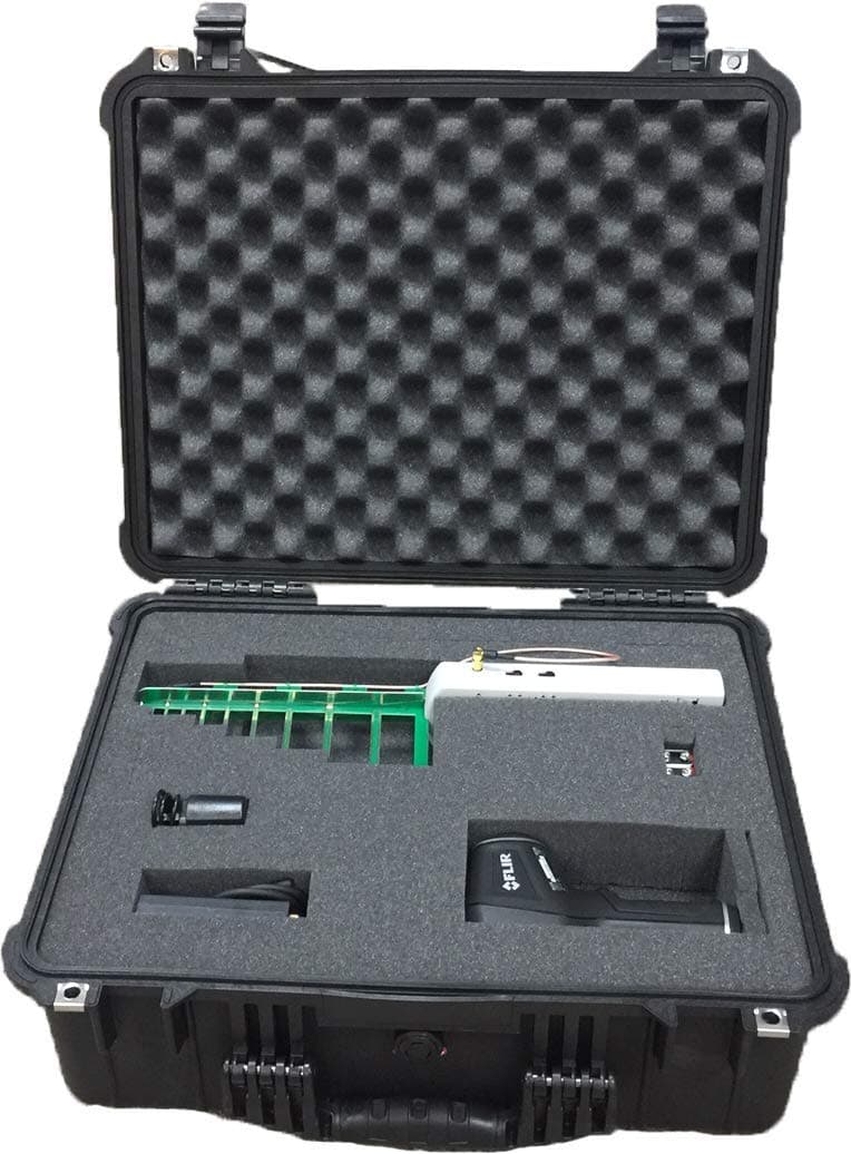 AES-TSCM03 TSCM Professional Investigation Bug Sweep Kit (Includes Wide Spectrum RF Detector, Magnetic Field Detector, IR Imaging Camera, Camera Lens Finder, and Precise Directional RF Detector)